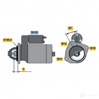 Стартер BOSCH 18 67 0986018671 331432 F4M5SHC