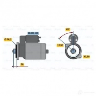 Стартер BOSCH GS01U5 0001120408 303351 RF70-S25 12V (L) - Изображение 4