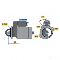 Стартер BOSCH 0001107418 F5C39U Ford KA 1 (CCQ, RB) Хэтчбек 1.3 i 70 л.с. 2002 – 2008 R70-M15 12V (R)