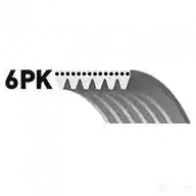 Приводной ремень, поликлиновой BOSCH AJNY6DO 6 PK 1720 356113 1987946295 - Изображение 3