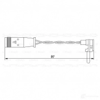 Датчик износа тормозных колодок BOSCH 1987474966 96 6 AP215 352236 - Изображение 3