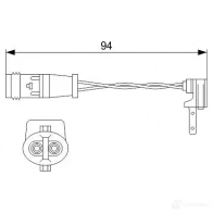 Датчик износа тормозных колодок BOSCH 351962 AP34 9 NKCM9S 1987474553 - Изображение 5