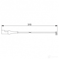 Датчик износа тормозных колодок BOSCH 1987473549 351546 R91OD7 AP103 9 - Изображение 3