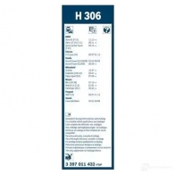 Щетка стеклоочистителя BOSCH H306 H 306 360804 3397011432 - Изображение 6