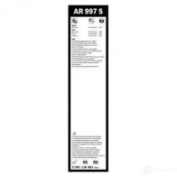 Щетка стеклоочистителя BOSCH V6T133 3397118997 361228 AR 997 S - Изображение 11