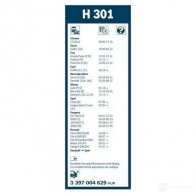 Щетка стеклоочистителя BOSCH 3397004629 H 301 360443 H301 - Изображение 8