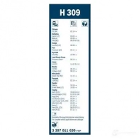 Щетка стеклоочистителя BOSCH 1P8BH 3397011630 H 309 360817 - Изображение 7