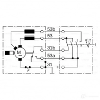 Мотор стеклоочистителя, дворников BOSCH UVHUF L 4047024780323 334891 0986337401 - Изображение 3