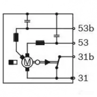 Мотор стеклоочистителя, дворников BOSCH 367539 f006b20057 12,0 V 3C6OME - Изображение 2