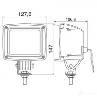 Рабочее освещение BOSCH RECTANGULAR/SINGLE/FLOOD ASW IP6K9K 334662 0986310932 Rectangular/Single/Flood/IP6K9K - Изображение 2
