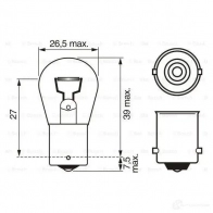 Лампа BA15S 18 Вт 24 В BOSCH KV6OX 1987302523 24V 18W TRUCKLIGHT 350425 - Изображение 3