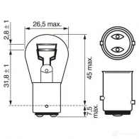 Лампа P21/5W BAY15D 21 Вт 24 В BOSCH Z8MD 16 1987302867 350539 - Изображение 3