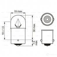 Лампа накаливания R5W 5 Вт 24 В BOSCH 24V 5W R5W TRUCKLIGHT 1987302510 R5W 350415 - Изображение 3