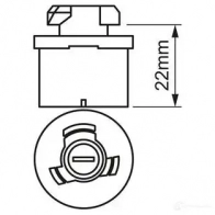 Лампа H27W/1 PG13 27 Вт 12 В BOSCH E1 2UP 350137 12V 27W H27W/1 PURE LIGHT 1987302024 - Изображение 2