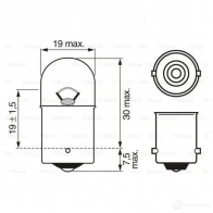 Лампа накаливания R5W BA15S 5 Вт 6 В BOSCH 6V 5W R5W PURE LIGHT 1987302605 350440 Blister 2pcs - 1 987 301 022 - Изображение 3