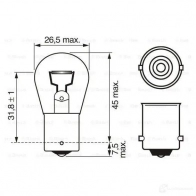 Лампа P21W 21 Вт 12 В BOSCH Blister 2pcs - 1 987 301 017 1987302201 350238 12V 21W P21W PURE LIGHT - Изображение 6
