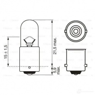 Лампа T4W 4 Вт 12 В BOSCH Blister 2pcs - 1 987 301 023 1987302207 12V 4W T4W PURE LIGHT 350286 - Изображение 3