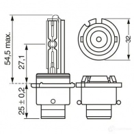 Лампа D2R P32D-3 35 Вт 12 В BOSCH 1987302852 D9K V67 1437245348 - Изображение 5