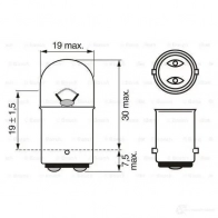 Лампа накаливания BOSCH R5W 1987302527 350429 24V 5W R5W TRUCKLIGHT - Изображение 3