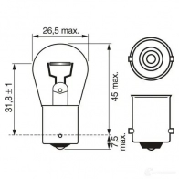 Лампа P21W TRUCKLIGHT MAXLIFE 21 Вт 24 В BOSCH 1423092060 24V 21W P21W TRUCKLIGHT MAXLIFE E1 2DW 1987302702 - Изображение 2