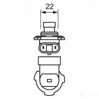 Лампа галогеновая HIR2 55 Вт 12 В 3200K BOSCH E1 2VX 350138 12V 55W HIR2 PURE LIGHT 1987302026 - Изображение 2