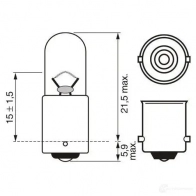 Лампа накаливания T4W BA9S 4 Вт 24 В BOSCH 1987302870 350542 BV38J Z - Изображение 5