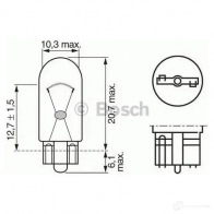 Лампа W3W 3 Вт 12 В BOSCH 12V 3W W3W PURE LIGHT Blister 2pcs - 1 987 301 028 1987302217 350314 - Изображение 2