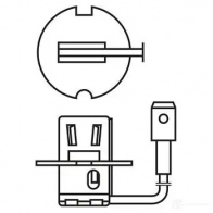 Лампа накаливания BOSCH 349987 1987301006 12V 55W H3 PURE LIGHT E1 22G - Изображение 3