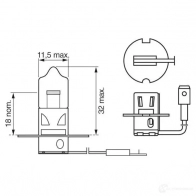 Лампа накаливания BOSCH 349987 1987301006 12V 55W H3 PURE LIGHT E1 22G - Изображение 5