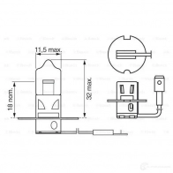 Лампа галогеновая H3 70 Вт 24 В BOSCH 350399 1987302431 24V 70W H3 TRUCKLIGHT VR03RA - Изображение 3