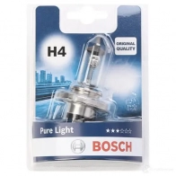 Лампа галогеновая H4 P43T 60/55 Вт 12 В BOSCH 1987301001 12V 60/55W H4 PURE LIGHT E1 2D7 349980 - Изображение 2