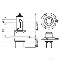 Лампа галогеновая H7 PX26D 55 Вт 12 В BOSCH 350193 Blister 1pcs - 1 987 301 042 1987302079 Box 1pcs - 1 987 301 860 - Изображение 2