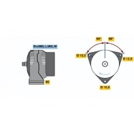 Генератор Bosch KCB1 (>) 14V 50/90A WCJ15GD 0 124 325 118 1423135568 - Изображение 5
