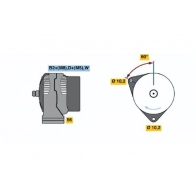 Генератор Bosch NCB2 (>) 14V 86/150A 310257068 0 124 615 041 9DSBHV - Изображение 5