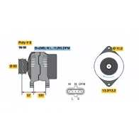 Генератор Bosch NCB2 (>) 28V 40/100A MDS1LH 127054633 0 124 655 013 - Изображение 5