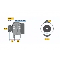 Генератор Bosch 5999702 KCB2 (>) 14V 55/100A Y2CH205 0 124 415 002 - Изображение 3