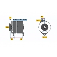Генератор Bosch 8B3WE N1 (R) 28V 10/55A 0 120 469 978 304809