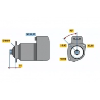 Стартер Bosch 126595409 0 001 417 025 IIXFN0U KB (R) 24V 6,6 KW