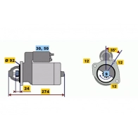 Стартер BOSCH AHA K4 1440034133 9 000 331 432