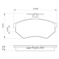 Тормозные колодки, дисковые, комплект Bosch PK1WETS 0 986 BB0 058 PB 0084 Volkswagen Polo (6V5) 3 Универсал