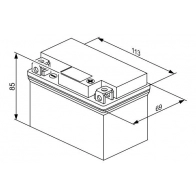 Аккумулятор 2.4 ач обратная 150 а 12 в 113x69x85 BOSCH 0986122605 333565 WVOQOD9 LTZ7S LION - Изображение 7