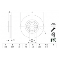 Тормозной диск BOSCH 1440044688 XUC XRF 0 986 479 G89