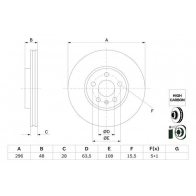 Тормозной диск BOSCH 0 986 479 H03 O0X ND 1440044700