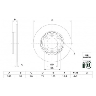 Тормозной диск BOSCH U ZLQMQ9 1440044709 0 986 479 H15