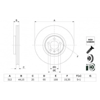 Тормозной диск BOSCH 6S8GC W 0 986 479 H30 1440044719