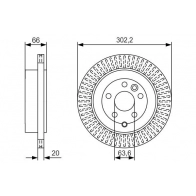 Тормозной диск Bosch 0 986 479 U44 340604 E1 90R-02C0443/0974 BD2228