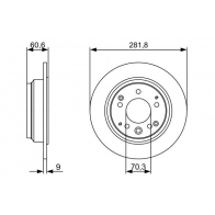 Тормозной диск Bosch E1 90R-02C0357/0212 340694 BD2483 0 986 479 V78