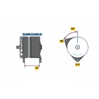 Генератор Bosch K1 (-) 14V 23/55A 0 120 488 286 T07BDI 64626270 - Изображение 5
