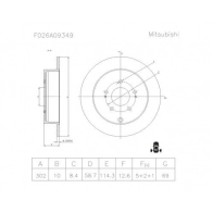 Тормозной диск Bosch CD133 3 UL3VMUY F 026 A09 349 62291000