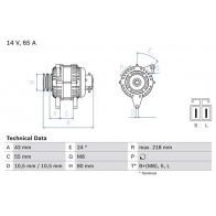 Генератор Bosch 333379 0 986 081 740 V ZYTY5 3T7XN